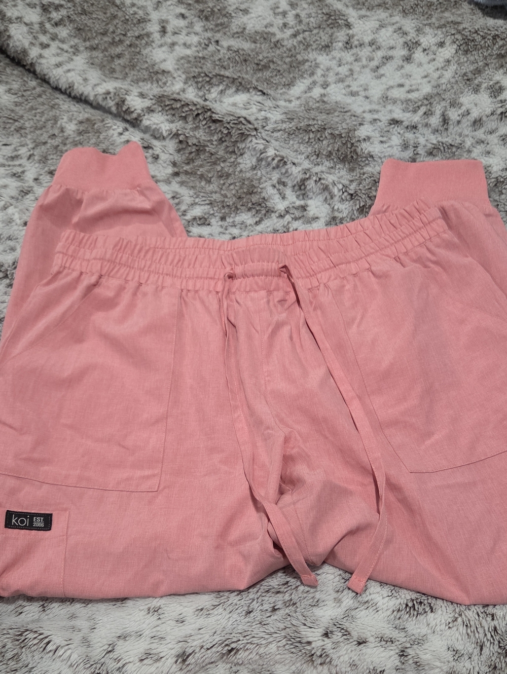 Koi Pink Scrub Jogger Bottoms - Comfortable Elastic Waist